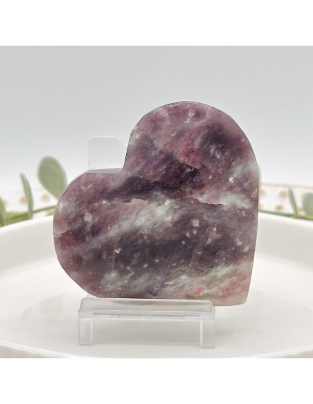 Coração de turmalina rosa 5 a 6 cm pedra natural