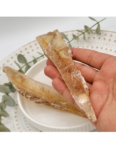 Selenite mel cristalizada em bruto pedra natural