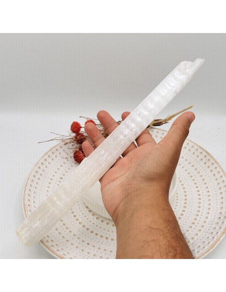 Barra de selenite para purificação energética, elevação vibracional e clareza espiritual