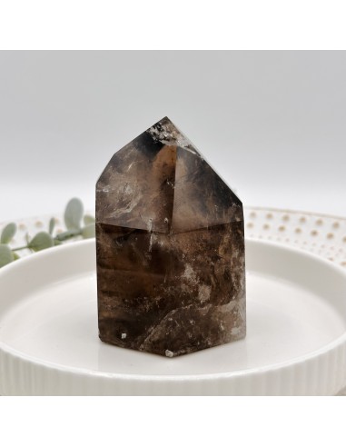 Gerador de quartzo fumado para enraizamento profundo, proteção energética e estabilidade emocional