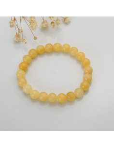 Pulsera de calcita amarilla que potencia la alegría la renovación energética y la expansión personal