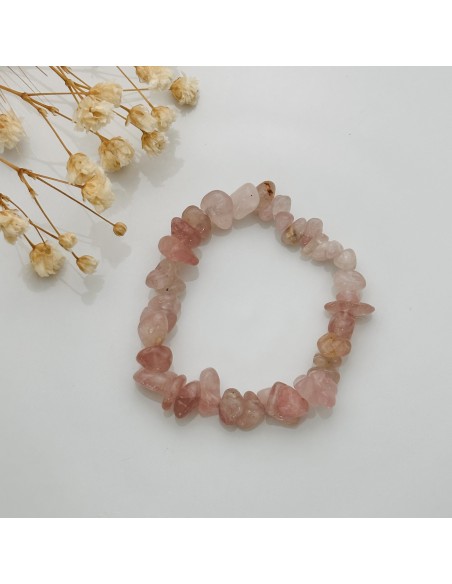 Cristal de quartzo rosa para amor-próprio, cura emocional e paz interior.