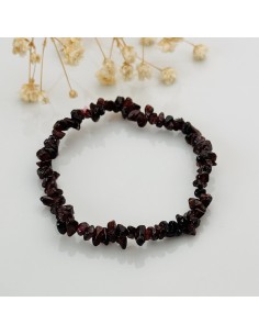 Pulseira de granada chip cristal natural