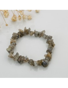 Pulseira de labradorite chip para proteção energética, intuição clara e expansão espiritual