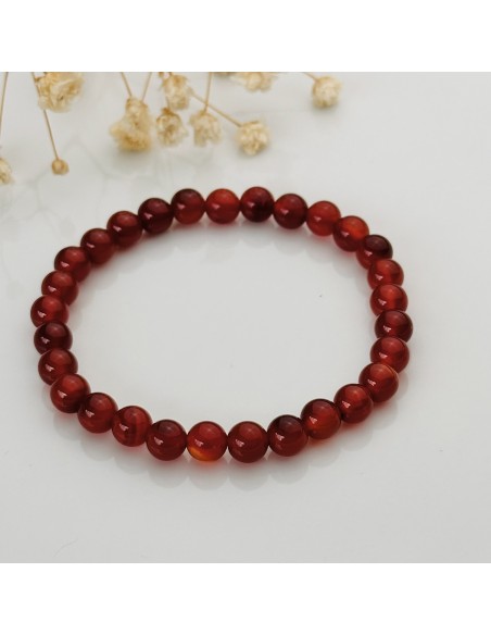 Pulseira de cornalina para vitalidade, coragem e energia motivadora