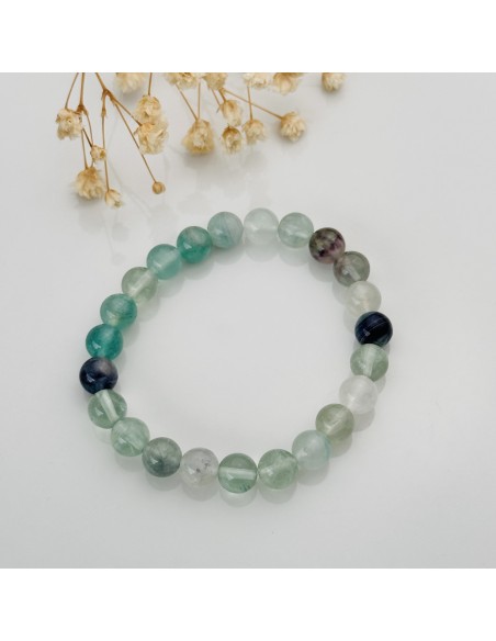 Pulsera de fluorita para claridad mental, equilibrio emocional y alineamiento vibracional