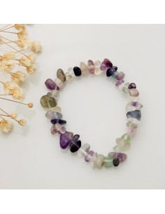 Pulseira de fluorite chip cristal natural