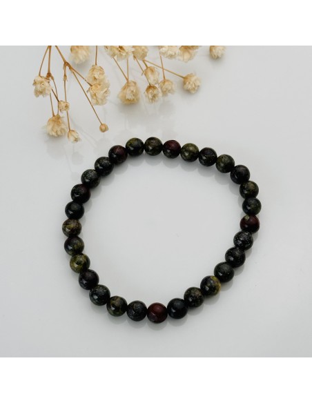 Pulsera de jaspe sangre de dragón para fuerza vital coraje interior y renovación energética