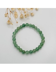 Pulseira de quartzo verde 6mm pedra natural