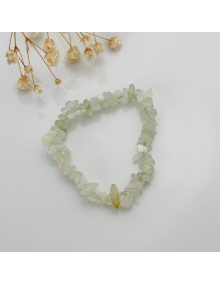 Pulseira de jade verde chip pedra natural