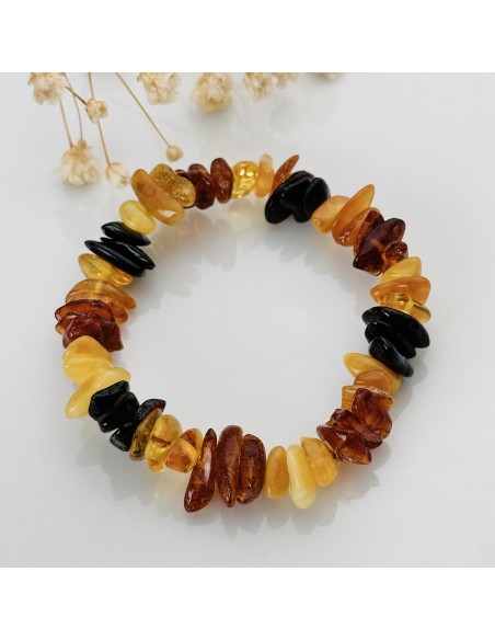 PULSERA DE ÁMBAR MULTICOLOR INFANTIL CHIP