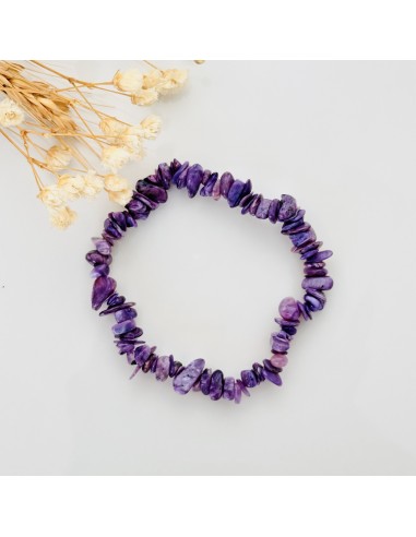 Pulsera de charoita chip extra para transformación interior, protección espiritual y claridad de la conciencia