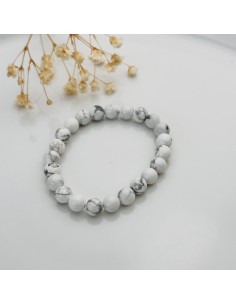 Pulseira de magnesite para paz interior, acalmamento emocional e equilíbrio vibracional