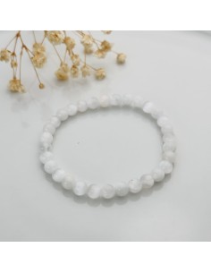 Pulseira de selenite 6mm para purificação energética, luz interior e elevação espiritual 2