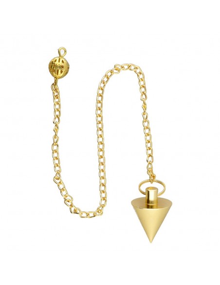 Pêndulo cónico de bronze para precisão radiestésica, foco mental e direcionamento energético