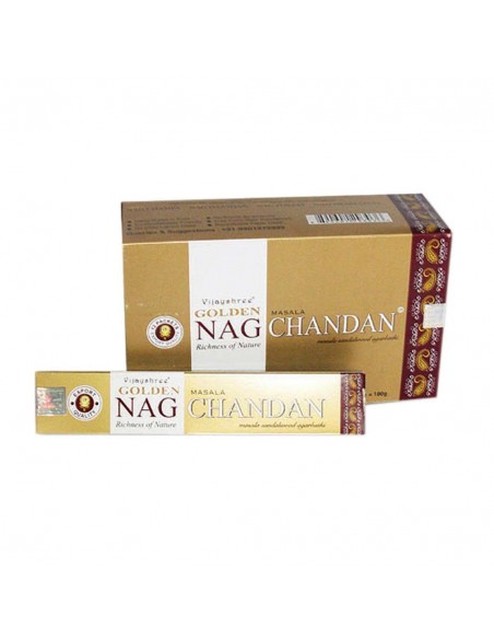 Incenso masala Golden Nag Chandan para purificação energética, serenidade interior e elevação espiritual