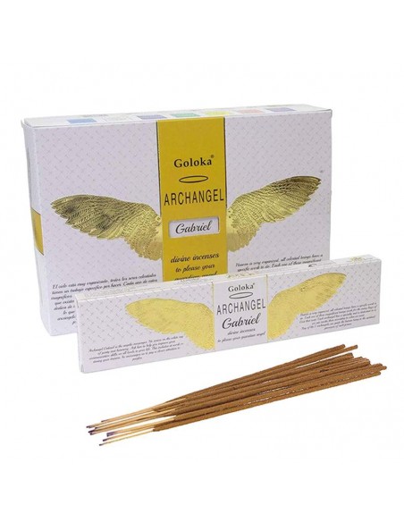 Incenso Goloka Arcanjo Gabriel para pureza energética, iluminação interior e orientação divina