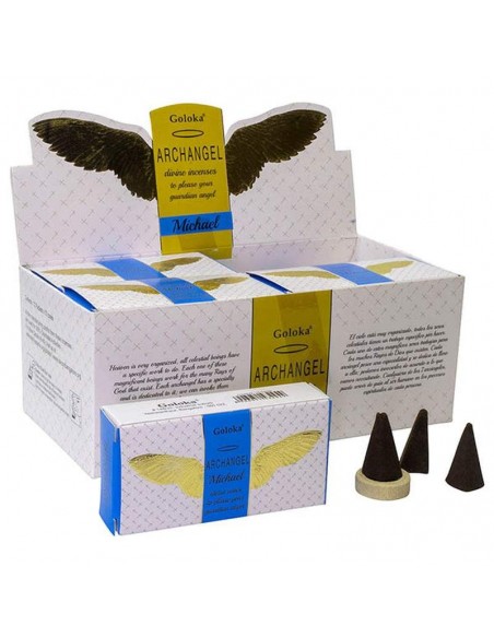 Incienso en cono Arcángel Michael para protección divina, fuerza interior y purificación energética