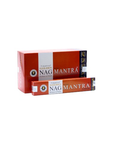 Incienso masala Golden Nag Mantra para enfoque espiritual, meditación profunda y elevación de la conciencia