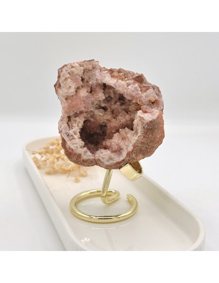 Geodo de ametista rosa para suavidade emocional, harmonia energética e expansão do coração espiritual