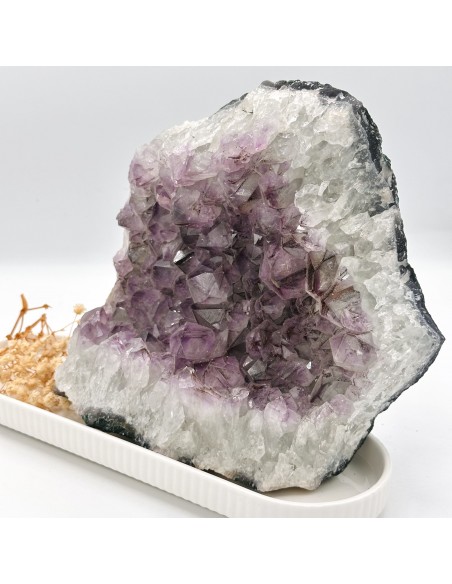 Drusa de amatista 3,300 grs que activa serenidad profunda, protección espiritual y elevación energética