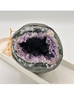 Geodo de ametista extra para purificação energética, expansão intuitiva e elevação espiritual profunda