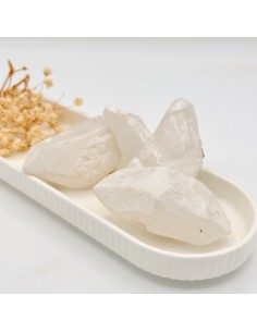 Bitterminado natural de cuarzo con kaolin para purificación energética y expansión espiritual