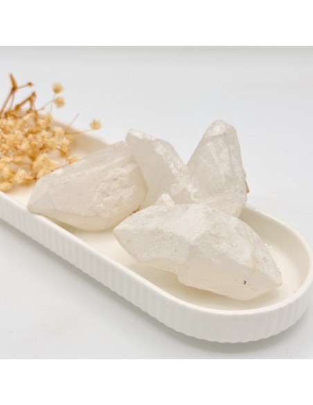 Bitterminado natural de cuarzo con kaolin para purificación energética y expansión espiritual