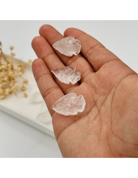 Ponta flecha de quartzo para foco mental, clareza energética e direção vibracional