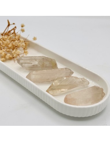 Ponta de quartzo lemuriano fumado 4 a 6 cm para proteção espiritual, enraizamento consciente e ativação da memória ancestral