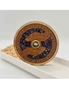 INCENSARIO DE AMATISTA EN MADERA | LIMPIEZA ENERGÉTICA Y ELEVACIÓN ESPIRITUAL