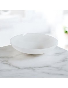 Prato de quartzo cristal natural com 30 cm. Peça vibracional para limpeza energética, reprogramação e elevação espiritual.