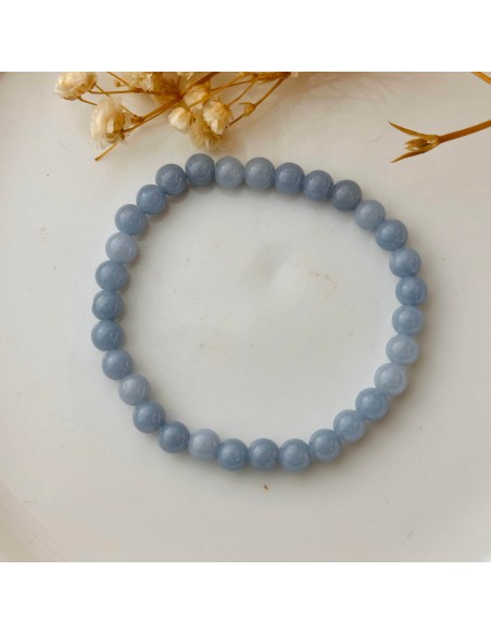 Pulseira de Angelite 6mm | Tenda Gaia