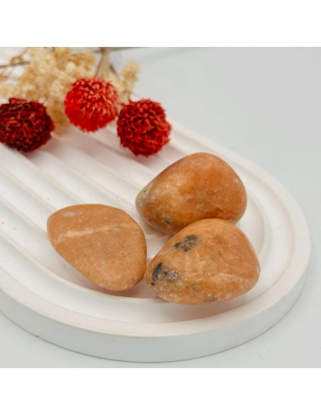 Calcite laranja rolada para vitalidade, alegria interior e equilíbrio emocional