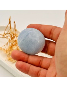 Calcite azul sabonete 4 a 6 cm pedra natural