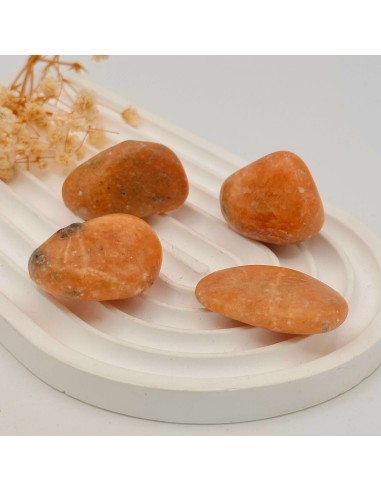 Calcite laranja rolada para vitalidade, alegria interior e equilíbrio emocional