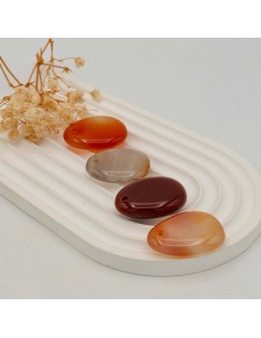 Pendente de cornalina plano cristal natural