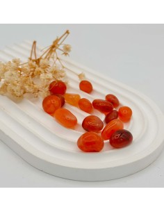 Cornalina rolada para vitalidade, coragem e alegria interior