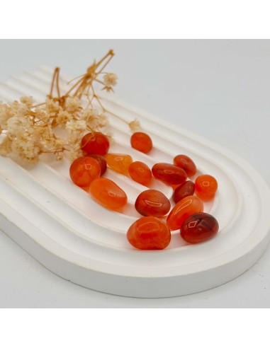 Cornalina rolada para vitalidade, coragem e alegria interior