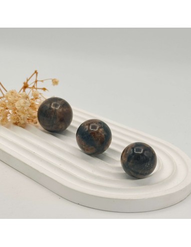 Esfera de quiastolite Pedra da Cruz para proteção espiritual, estabilidade interior e fortalecimento do campo energético