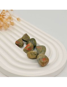 Unakite rolada 1 a 2 cm pedra natural