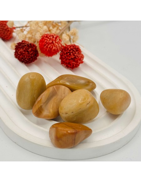 Jaspe Amarelo Rolado 2 a 3 cm | Tenda Gaia