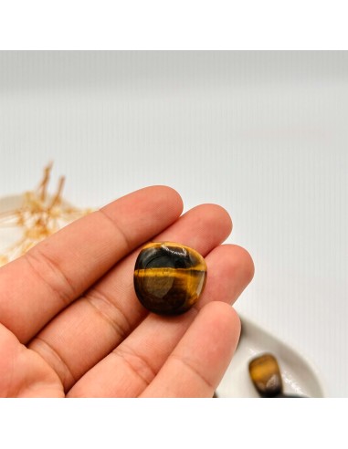 Ojo de tigre rodado para protección energética, coraje interior y enfoque mental