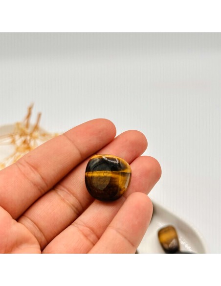 Ojo de tigre rodado para protección energética, coraje interior y enfoque mental