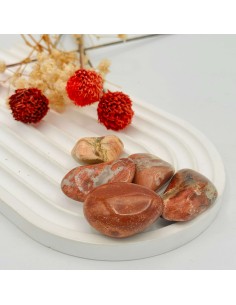 Jaspe sardo rolado para estabilidade interior, força emocional e equilíbrio vibracional profundo