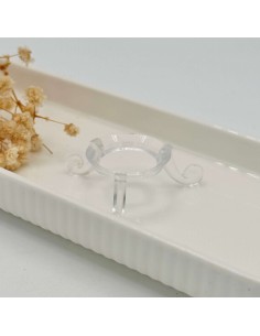 Suporte acrílico para ovo ou esfera base transparente