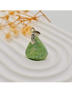 COLGANTE DE ZOISITA CON RUBI PLATA FORMA LIBRE 2