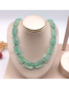 COLLAR DE FLUORITA VERDE RECTANGULAR | JOYA CON CRISTAL PARA CLARIDAD MENTAL Y EQUILIBRIO EMOCIONAL 2