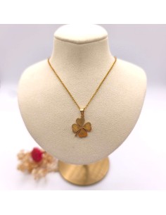 COLLAR ELSA TRÉBOL DE LA SURTE ACERO INOXIDABLE 2