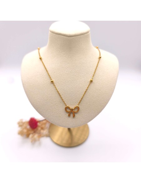 Collar lazo Isis en acero inoxidable para equilibrio femenino, protección espiritual y armonía interior